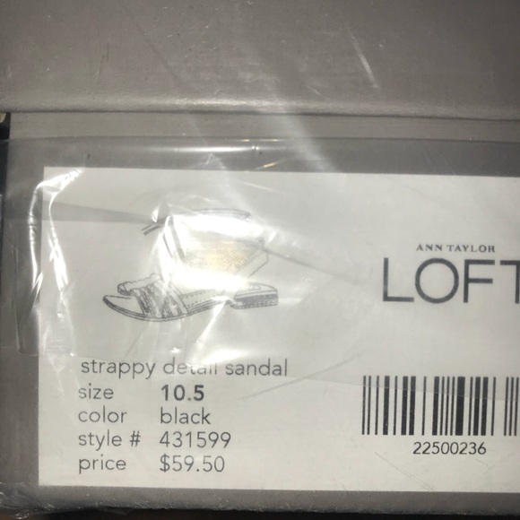 LOFT Strappy Detail Sandal Black BNIB Sz 10 & 10.5 - Picture 8 of 8